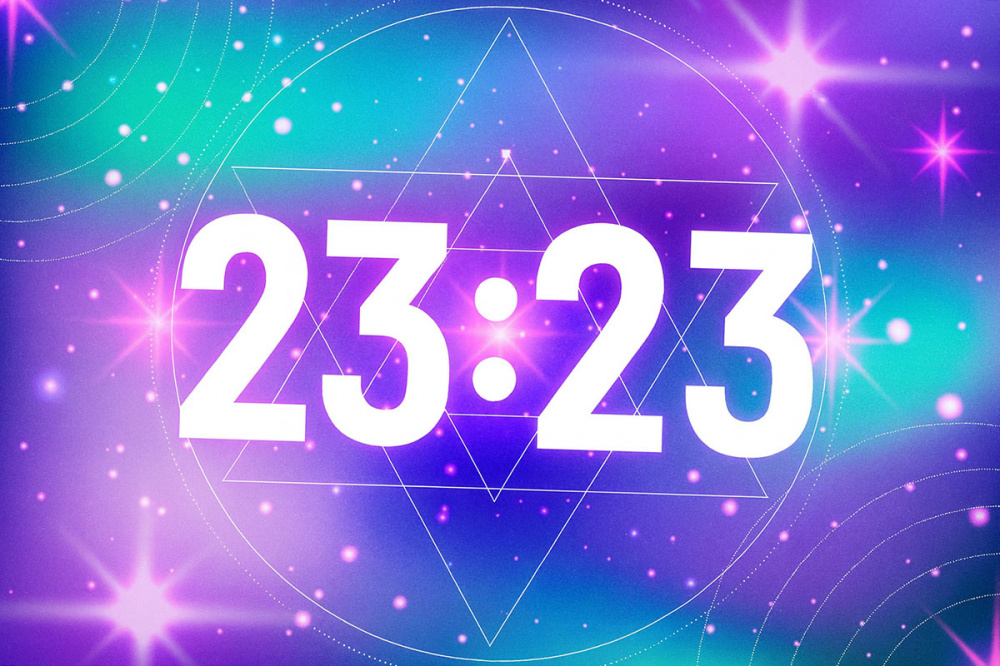 на часах появляется 23:23