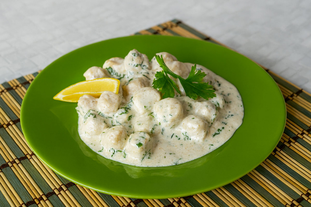 Подача морского гребешка