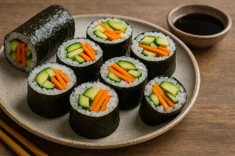Nori rolls with vegetables