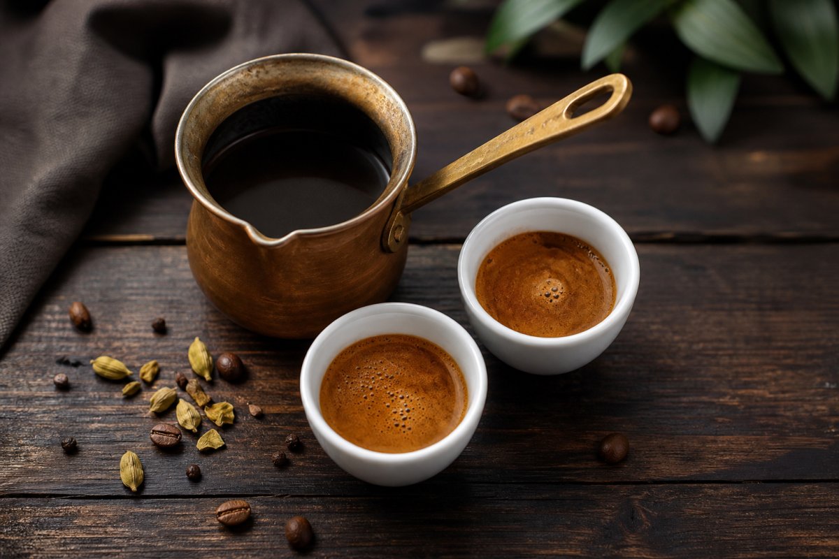 Variations of coffee with cardamom