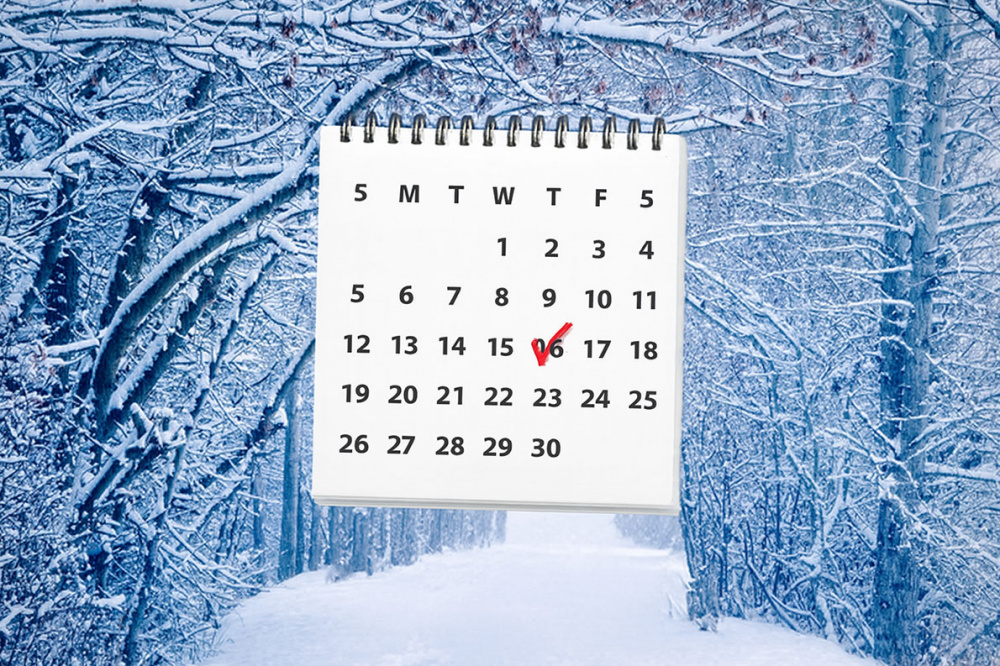 через сколько дней зима